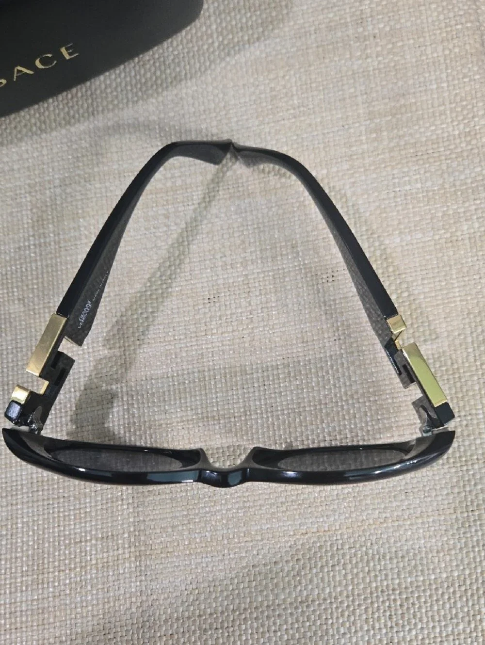 Versace Black Gloss Oversized Women's Sunglasses
